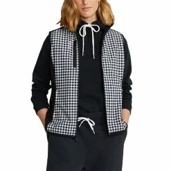 Polo Ralph Lauren RLX Ralph Lauren Techy Terry Black Gingham Womens Golf Vest -Golf Clubs Sales Shop 25008 BLACKGINGHAM 2
