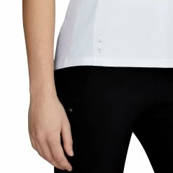 Polo Ralph Lauren RLX Ralph Lauren Scallop Placket White Womens Golf Polo -Golf Clubs Sales Shop 25015 PUREWHITE 2