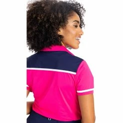 Kinona Button Up Beauty Womens Golf Polo -Golf Clubs Sales Shop 25091 PREPPYPINK341 1