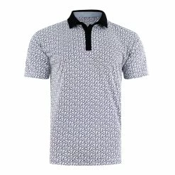 Swannies Davison Black White Mens Golf Polo
