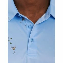 Robert Graham Gibson Performance Knit Mens Golf Polo -Golf Clubs Sales Shop 25820 LIGHTBLUE 1