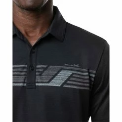 TravisMathew River Basin Mens Golf Polo -Golf Clubs Sales Shop 26175 BLACK0BLK 2