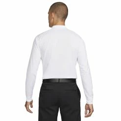 Nike Golf Nike Dri-Fit Victory Mens Long Sleeve Golf Polo -Golf Clubs Sales Shop 26309 WHITE100 1