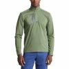 Polo Ralph Lauren RLX Ralph Lauren Brushed Back Tech Jersey Cargo Green Mens Golf 1/2 Zip -Golf Clubs Sales Shop 26897 CARGOGREEN