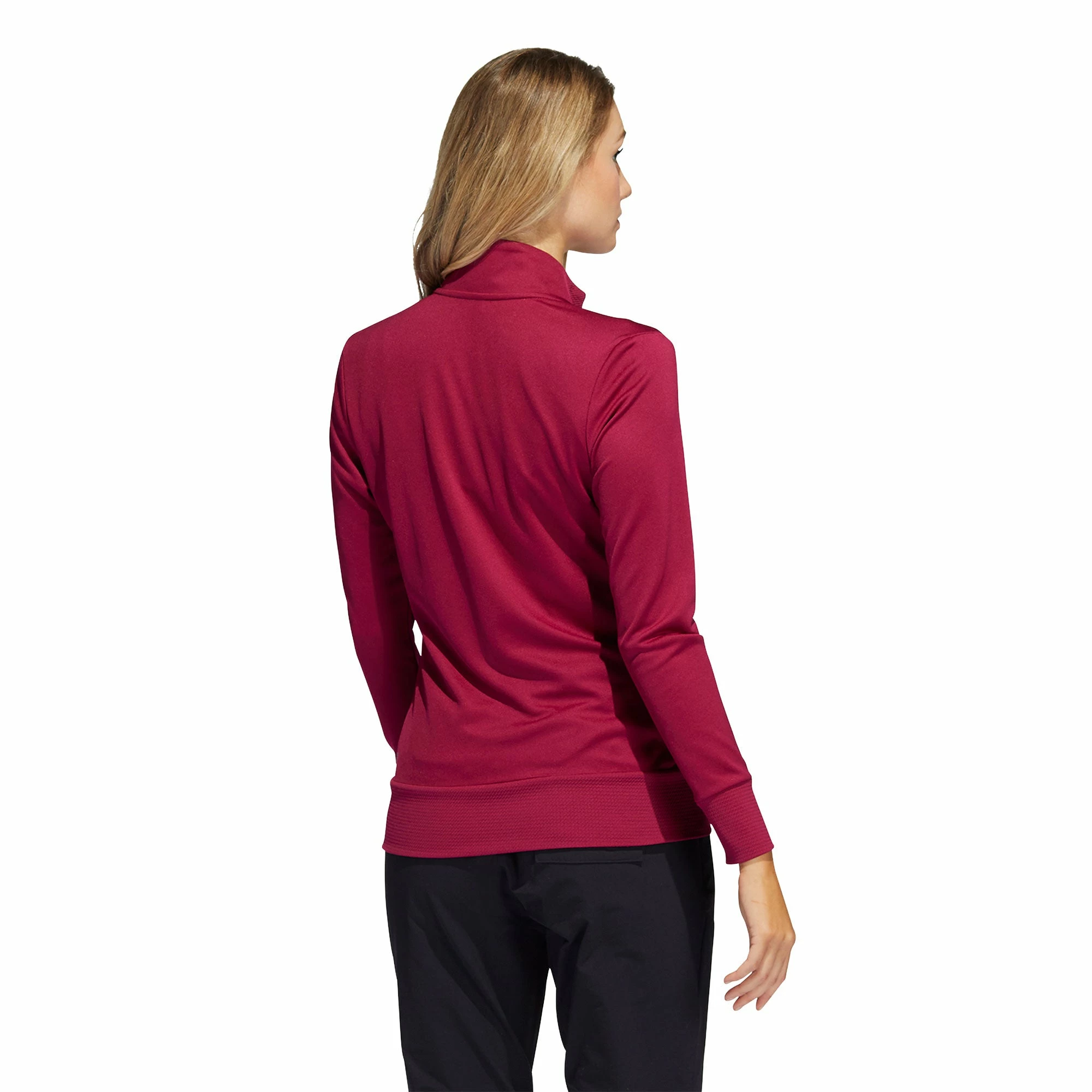Adidas Golf Adidas Textured Legacy Burgundy Womens Golf Jacket 4 Adidas Golf Adidas Textured Legacy Burgundy Womens Golf Jacket - Image 2