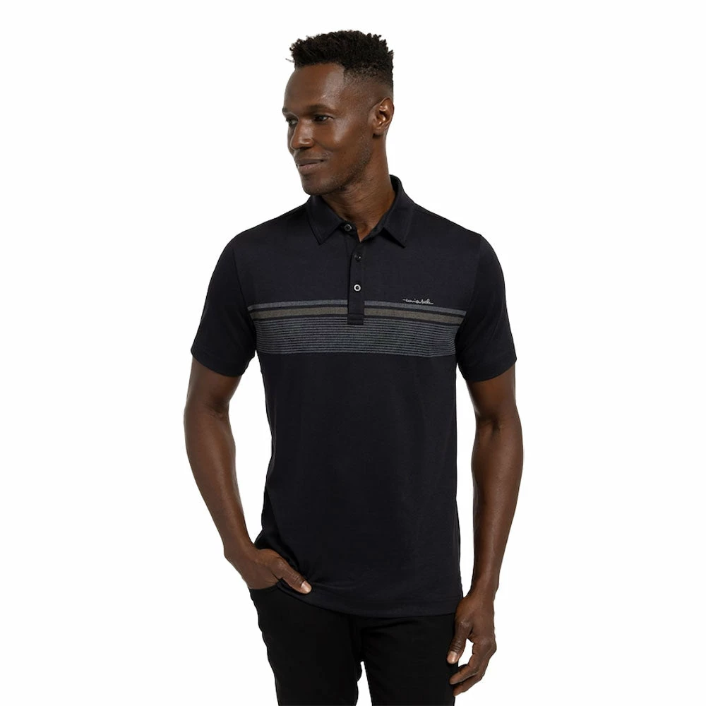 TravisMathew Signal Black Mens Golf Polo 3 TravisMathew Signal Black Mens Golf Polo