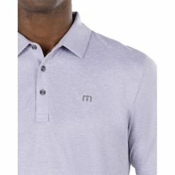 TravisMathew Seven Lakes Heather Silver Bullet Mens Golf Polo -Golf Clubs Sales Shop 30738 HTHRSILVR5HSB 2
