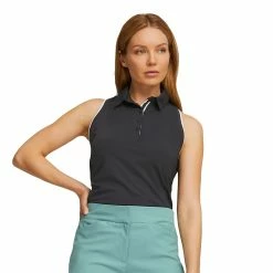 PUMA Golf Puma Mattr Peak Sleeveless Womens Golf Polo -Golf Clubs Sales Shop 31109 PUMABLACK02 084084e1 1bbd 40d4 abf0 f091777fba59
