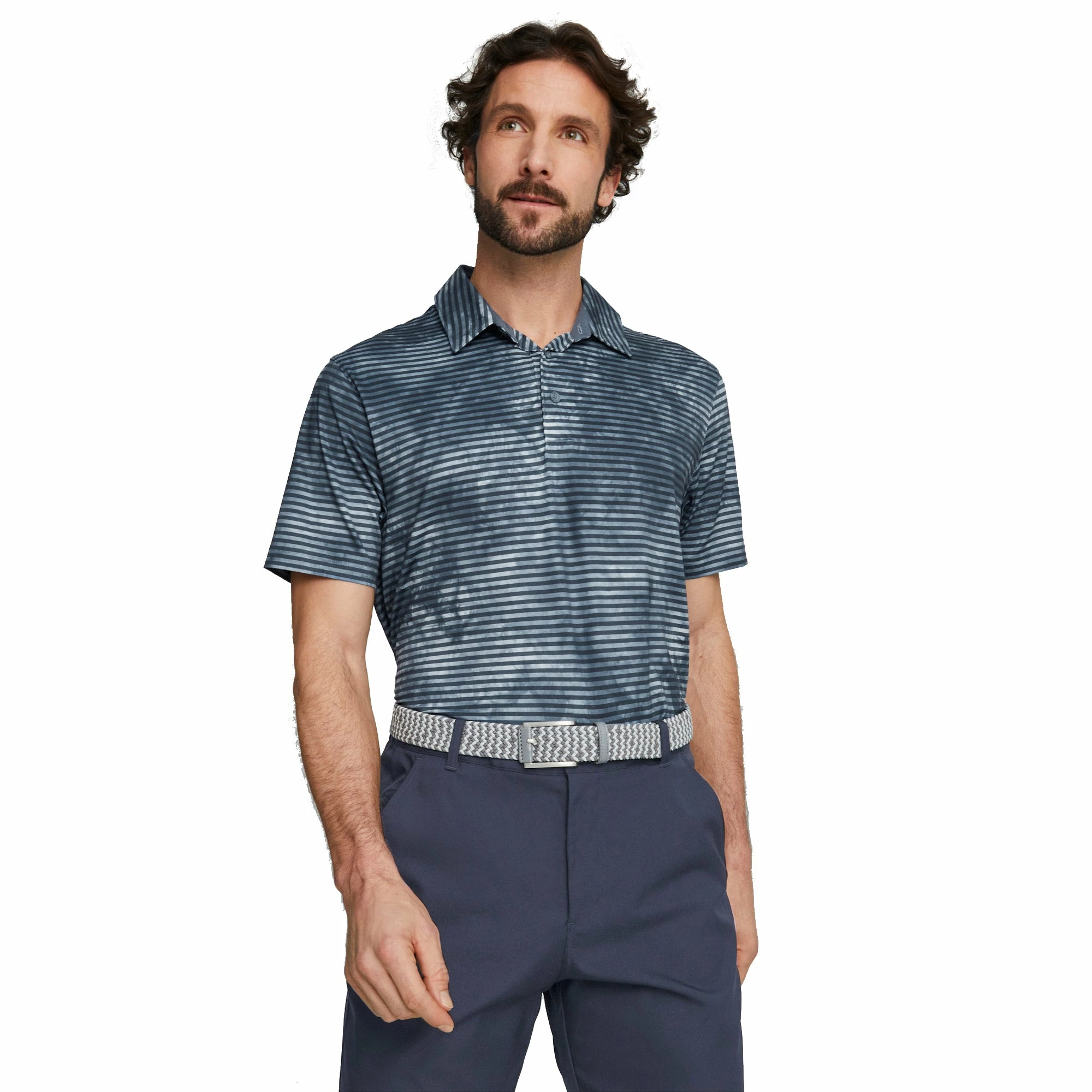 PUMA Golf Puma Cloudspun Dye Stripe Mens Golf Polo 3 PUMA Golf Puma Cloudspun Dye Stripe Mens Golf Polo