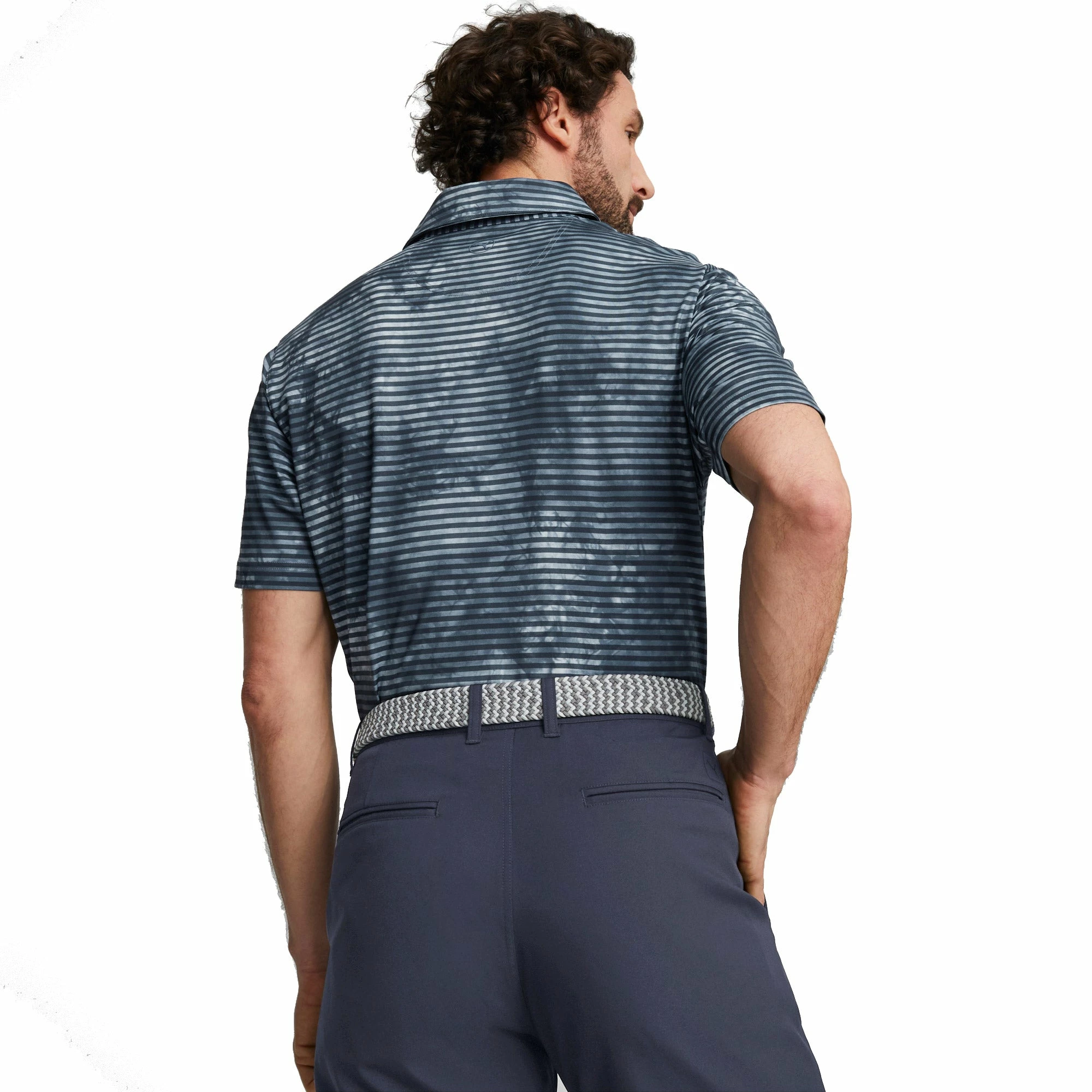 PUMA Golf Puma Cloudspun Dye Stripe Mens Golf Polo 4 PUMA Golf Puma Cloudspun Dye Stripe Mens Golf Polo - Image 2