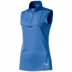 PUMA Golf Puma Mock Womens Sleeveless Golf Shirt -Golf Clubs Sales Shop 577929 10ULTRAMARINE