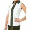 Belyn Key Contrast Womens Sleeveless Golf Polo -Golf Clubs Sales Shop TSL0002 CM
