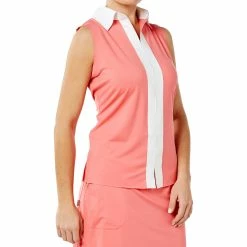 Belyn Key Contrast Womens Sleeveless Golf Polo -Golf Clubs Sales Shop TSL0002 CRL 1